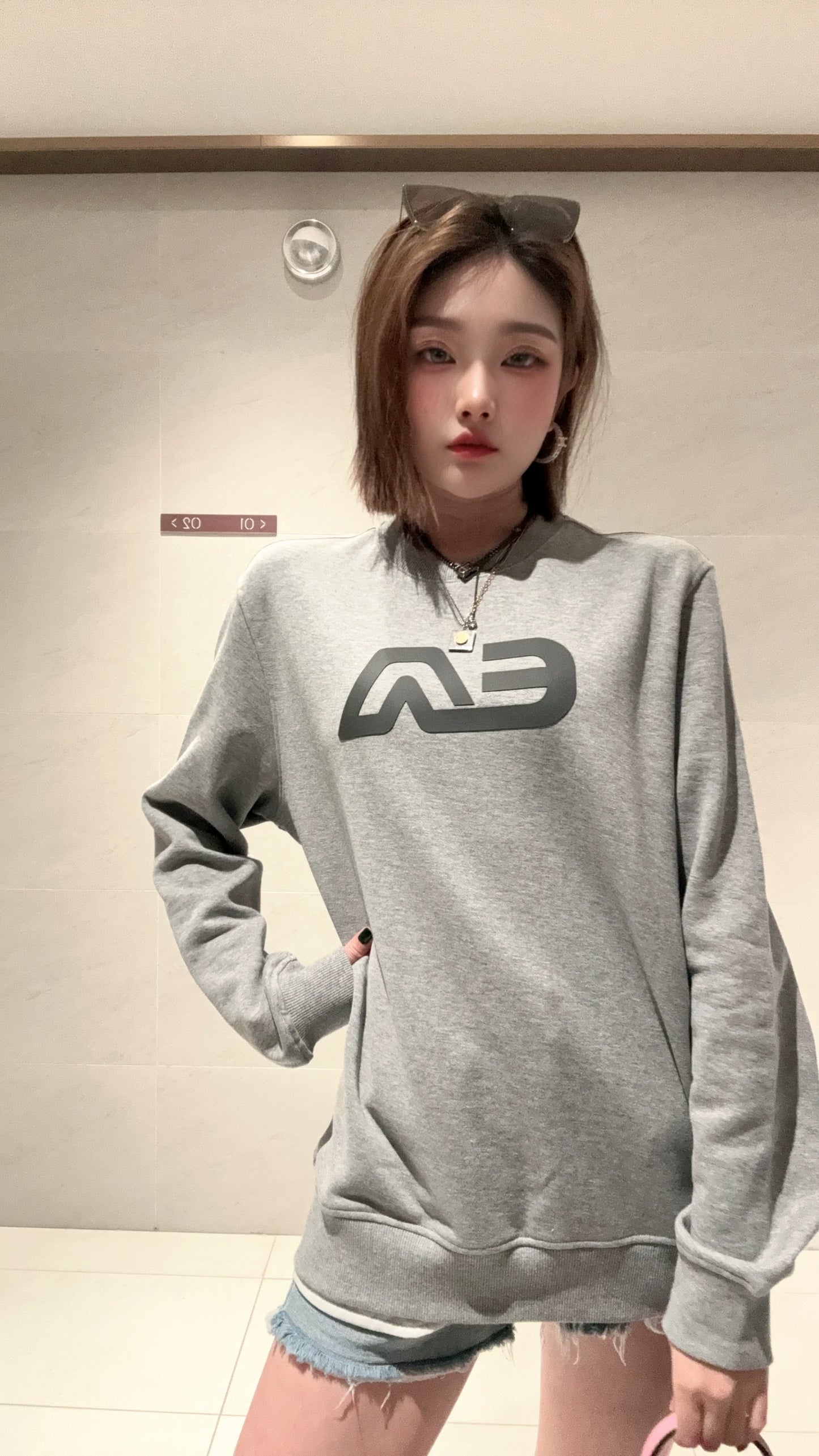 IvyShape | Heavyweight Round Neck Autumn Winter Sweatshirt