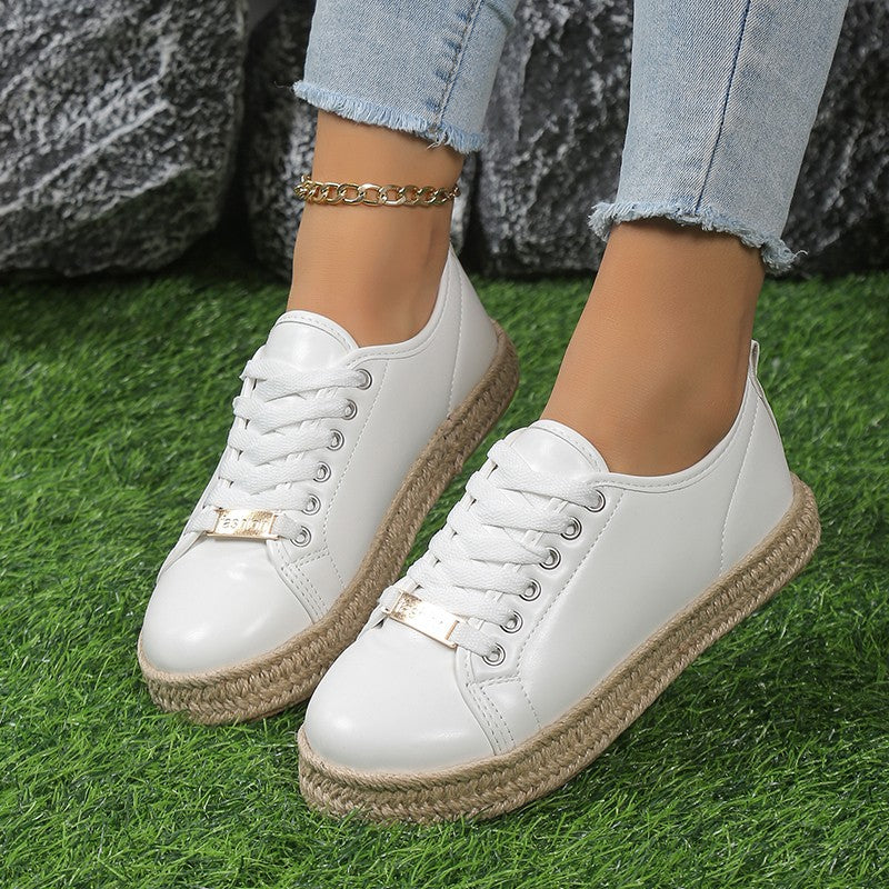 Ladies modern and comfortable sneakers with espadrille sole Ivyshape