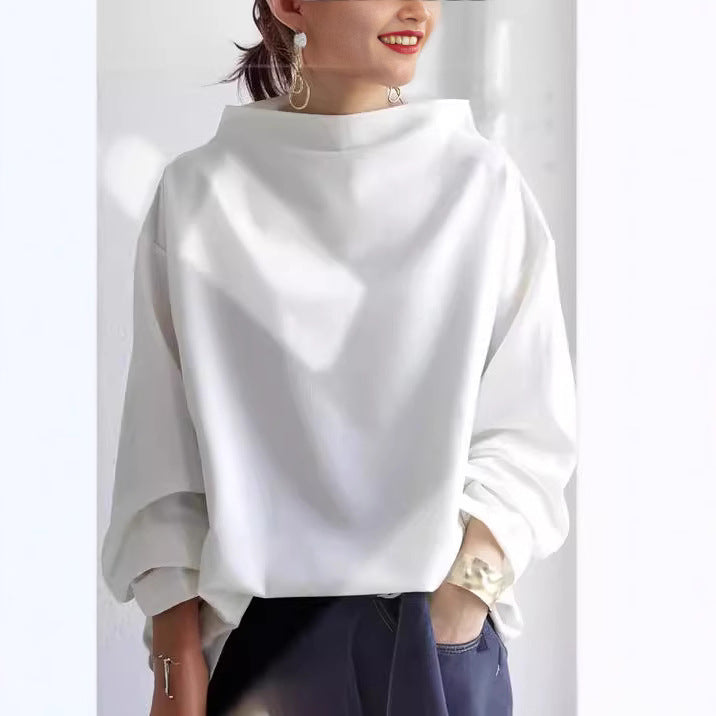 Women oversized pullover with special collar and casual cut Ivyshape