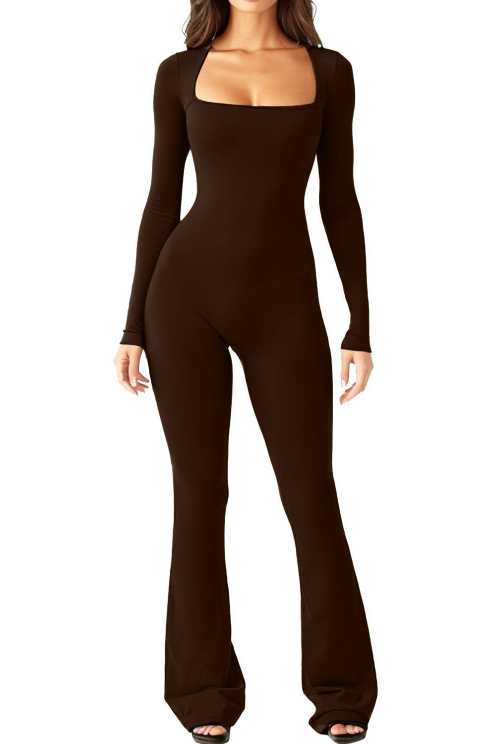 Women's jumpsuit with long sleeves and wide legs Ivyshape