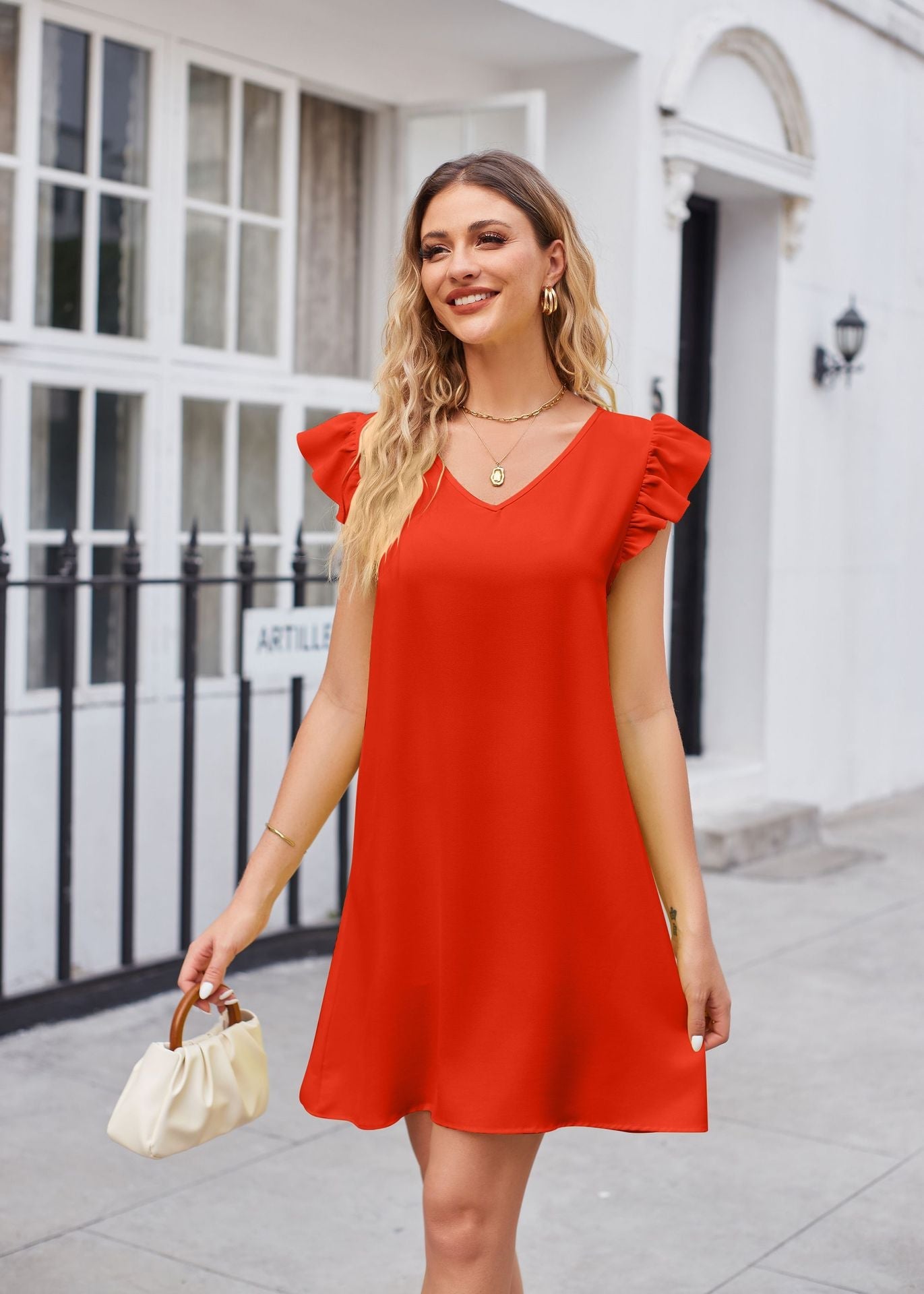 IvyShape | Puff Sleeve Loose Comfortable Fashionable Dress