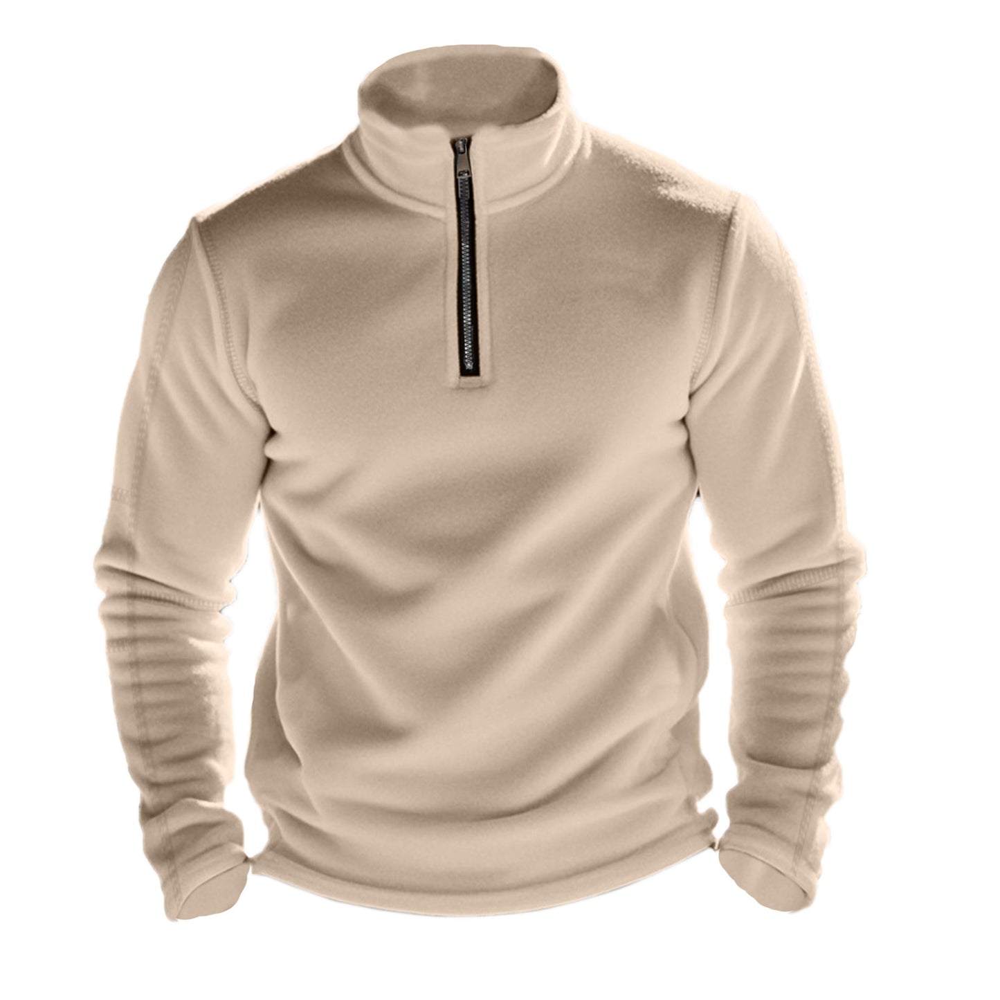 Men's Fleece Hoodie with Half Zip Ivyshape