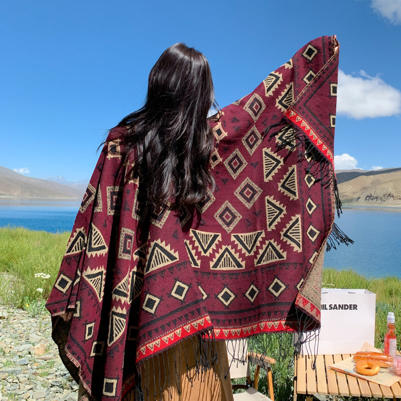 Tibetan shawl cloak Warm Scarf