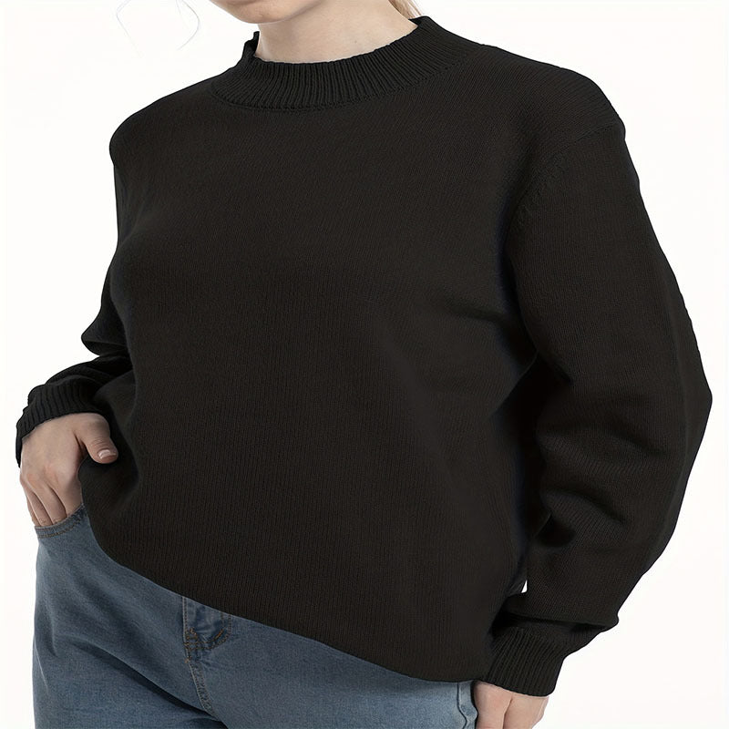 IvyShape | Comfortable Commuter Round Neck Knitted Sweater