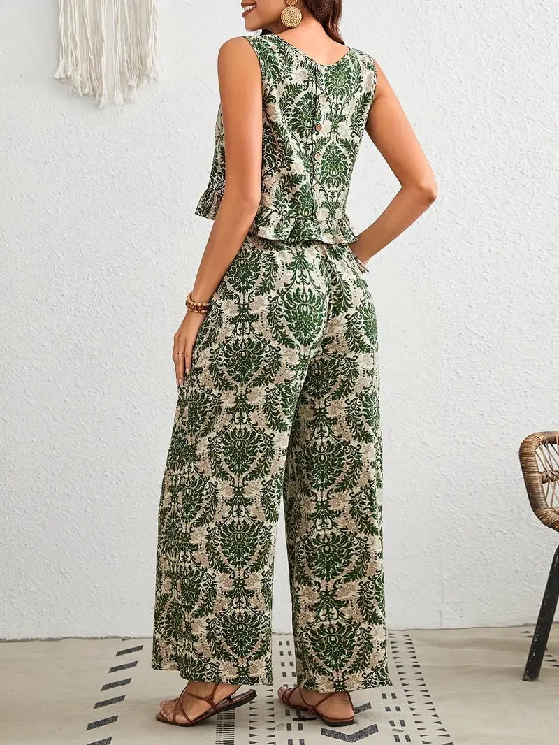 Ivyshape | Women's Stylish Print Set Pants