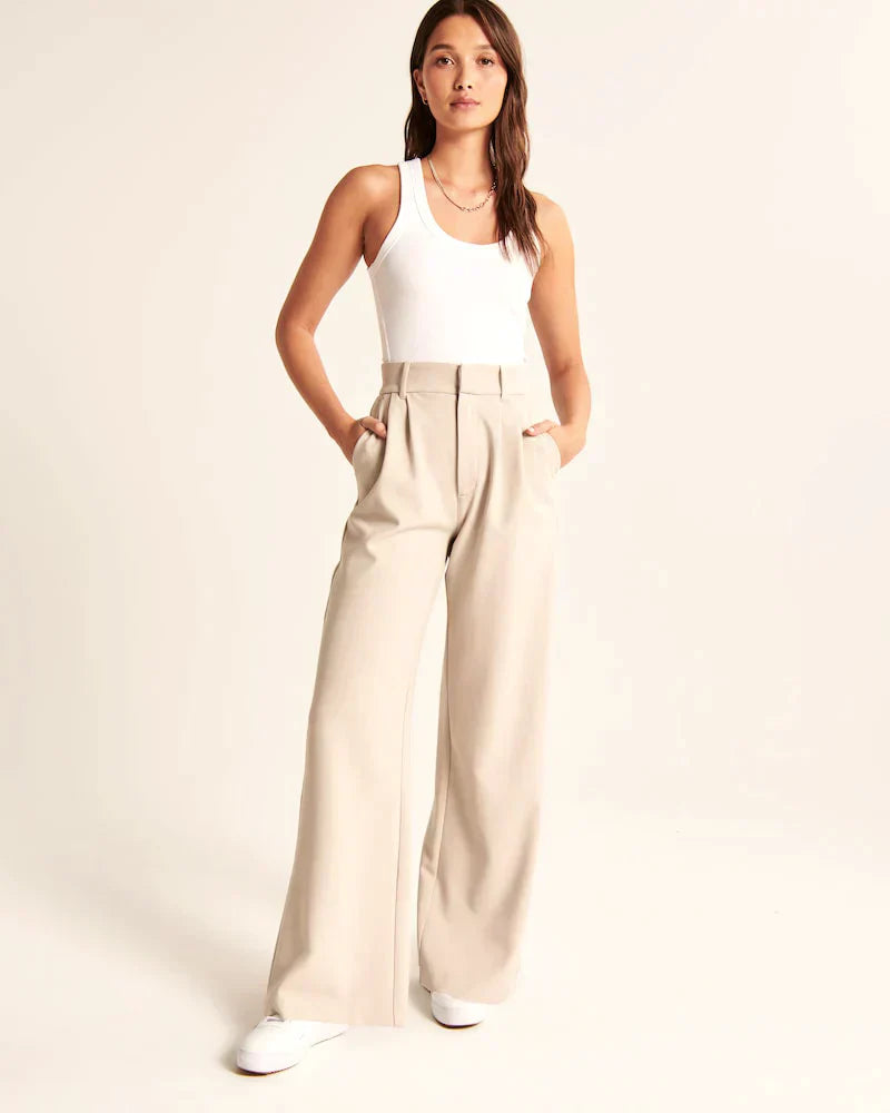 Ivyshape | Pants with Wide Leg