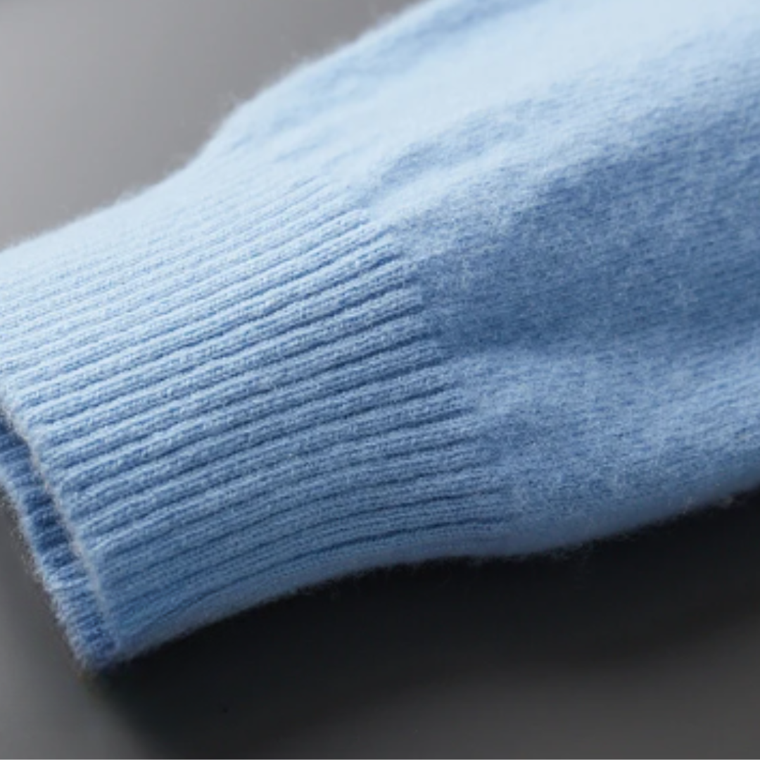 Ivyshape |Cardigan V-neck Button Closure Soft Light