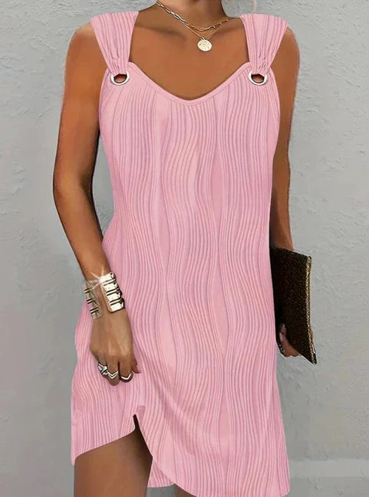 Dress - Elegant - Wavy Stripes - Ideal for Summer