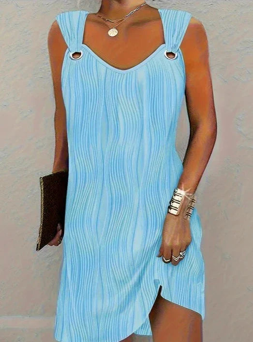 Dress - Elegant - Wavy Stripes - Ideal for Summer