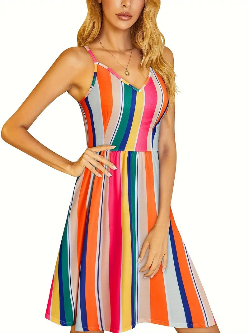 Ivyshape | Women's Cool Summer Dress Sleeveless