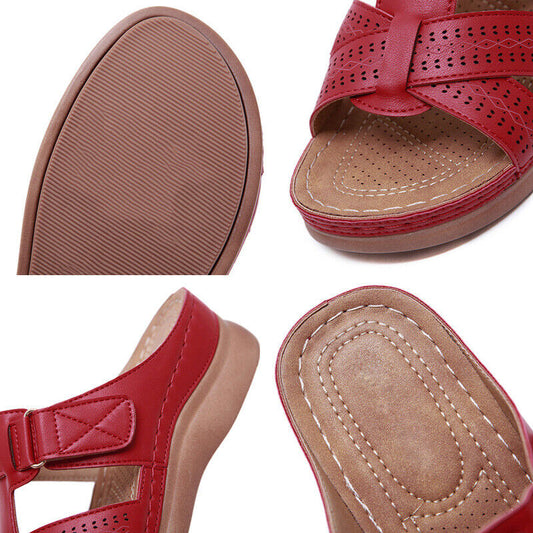 Ivyshape | Women's Leather Sandals Chic