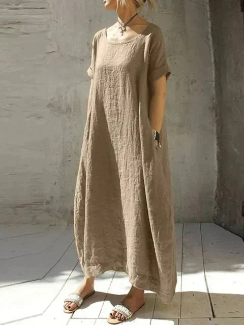 Ivyshape | Oversized Dress In Cotton and Linen