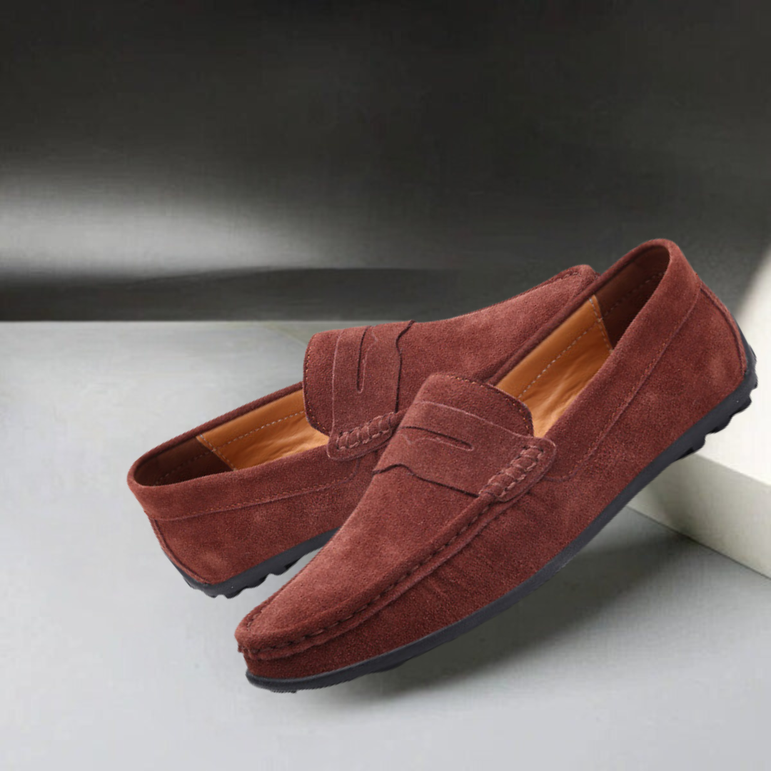 Ivyshape | Classic Suede Loafers for Men