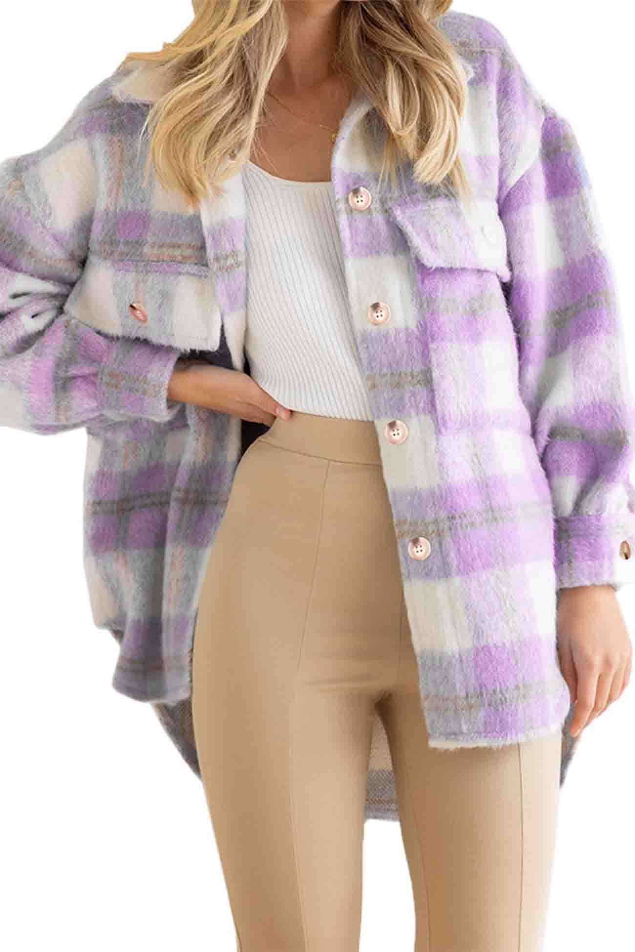 Mohair Button Up Coat