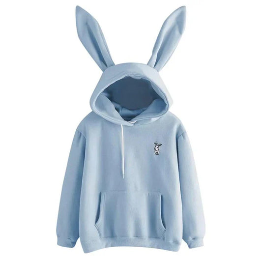 Ivyshape | Women's Sweatshirt With Hood And Bunny Ears