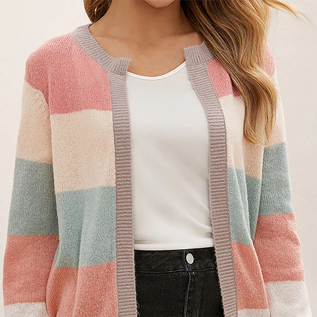 Ivyshape | Colorblock Cardigan