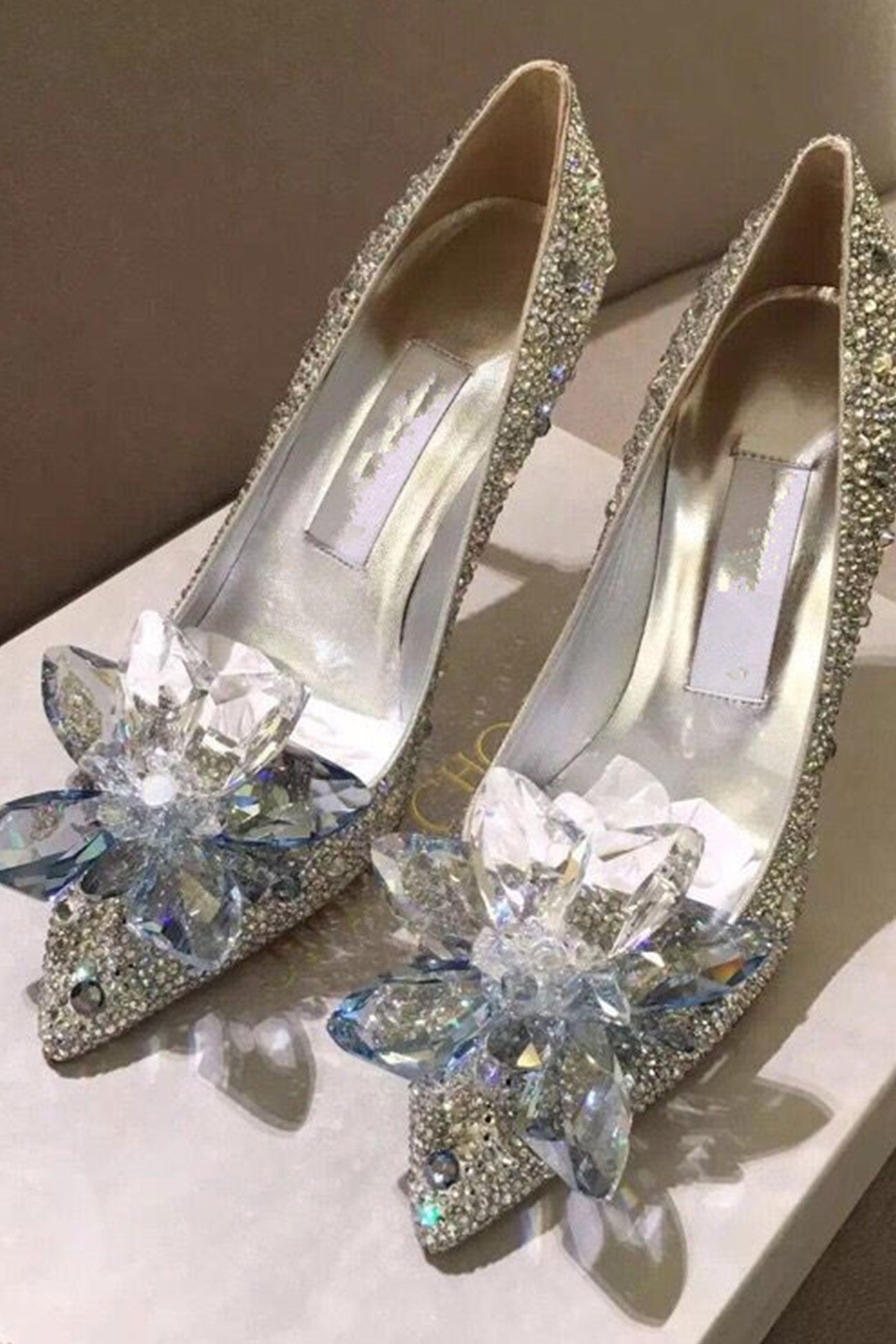 toe Glitter Crystal High Heel