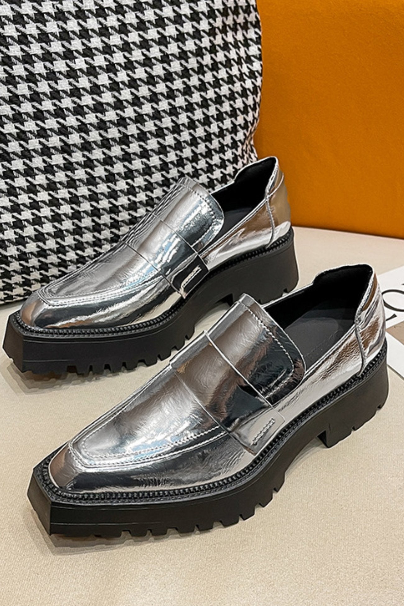 toe Glossy Patent Chunky Loafer