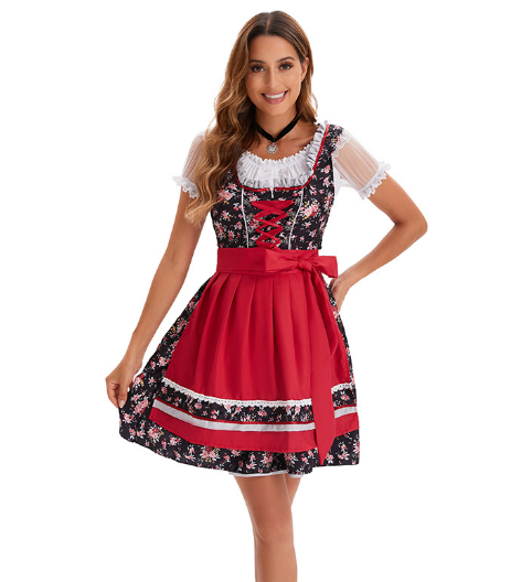 Ivyshape | Women's Elegant Oktoberfest Dirndl Dress