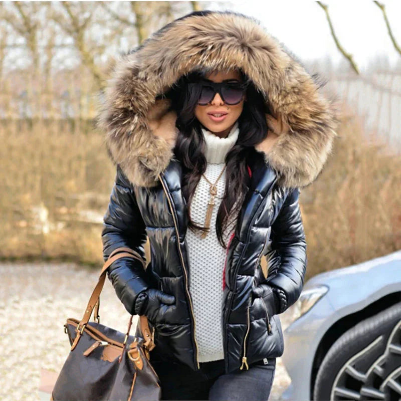 Ivyshape | with Fur Lined Puffer Jacket