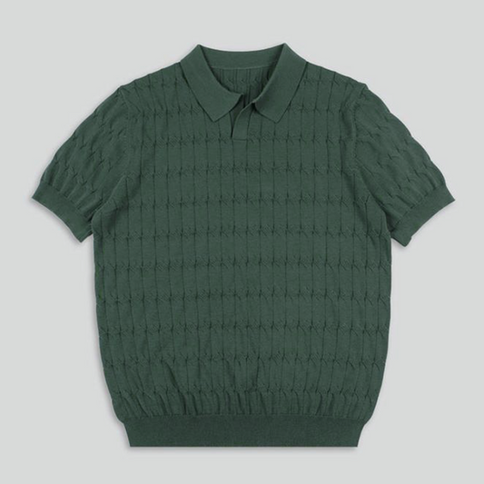 Ivyshape | Woven Polo Shirt