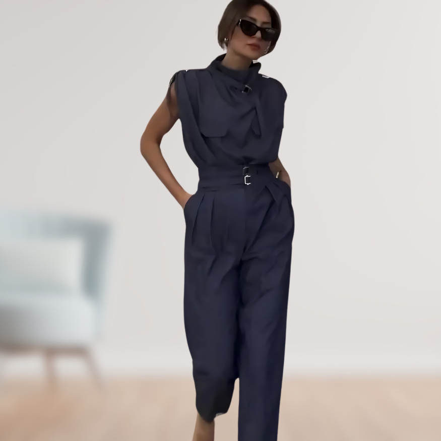 Ivyshape | Women's Stylish Modern Jumpsuit Sleeveless