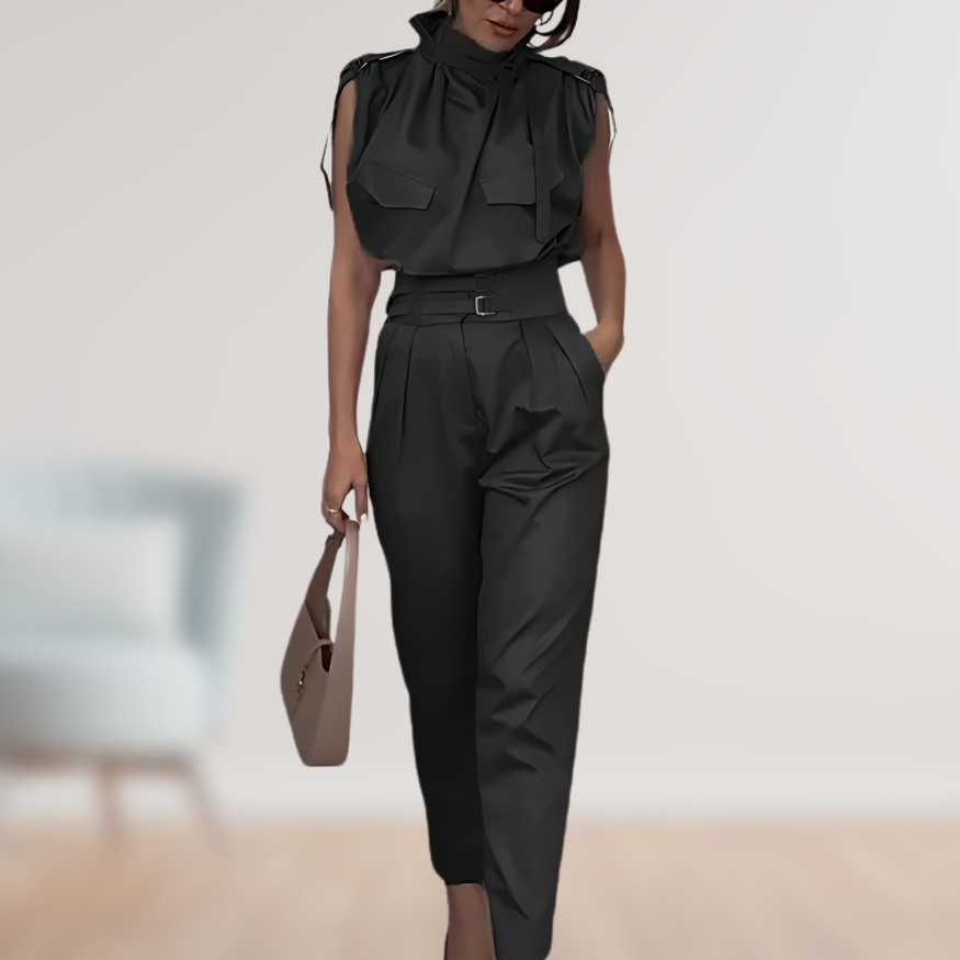 Ivyshape | Women's Stylish Modern Jumpsuit Sleeveless