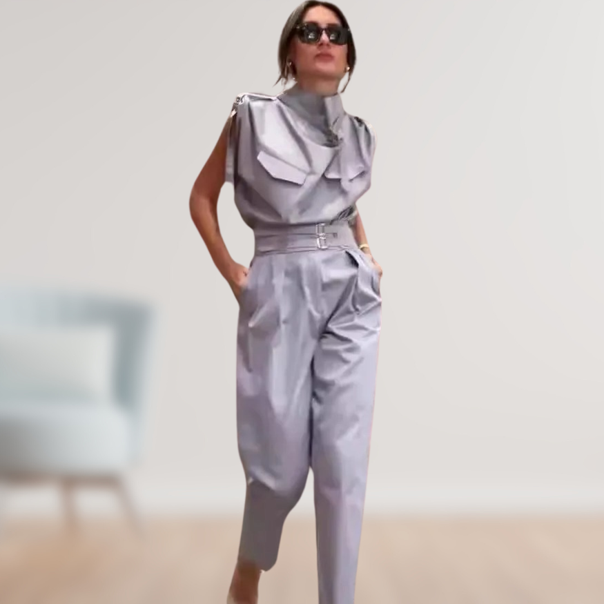 Ivyshape | Women's Stylish Modern Jumpsuit Sleeveless