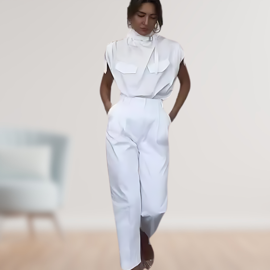 Ivyshape | Women's Stylish Modern Jumpsuit Sleeveless