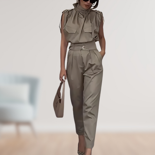 Ivyshape | Women's Stylish Modern Jumpsuit Sleeveless