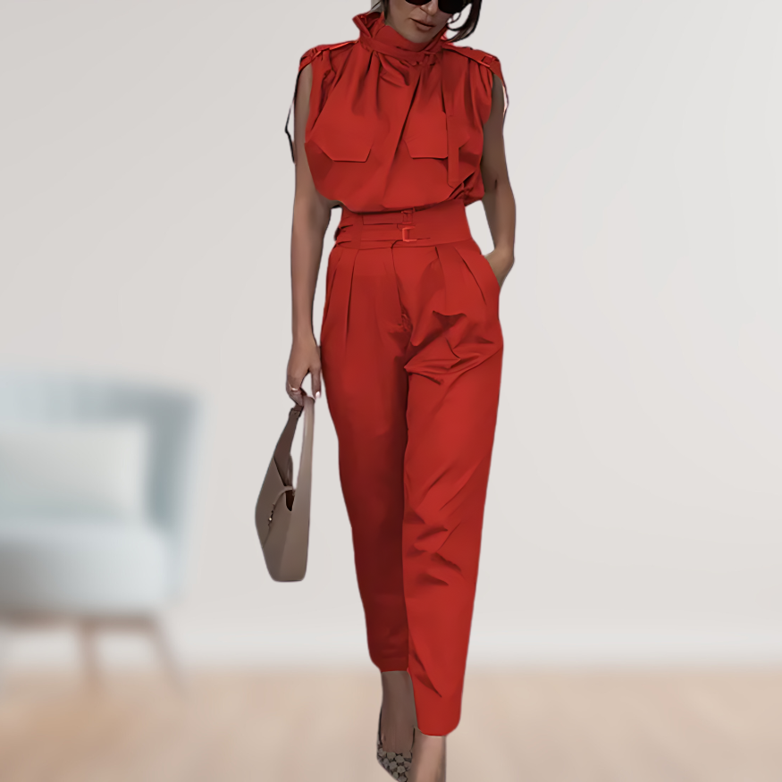 Ivyshape | Women's Stylish Modern Jumpsuit Sleeveless