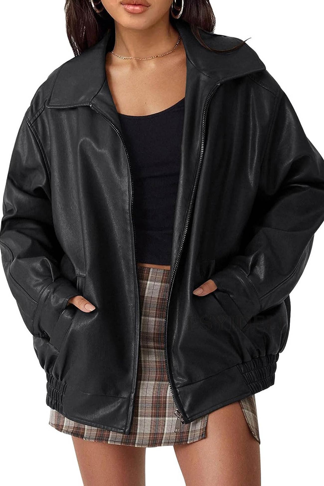 Solid PU Jacket