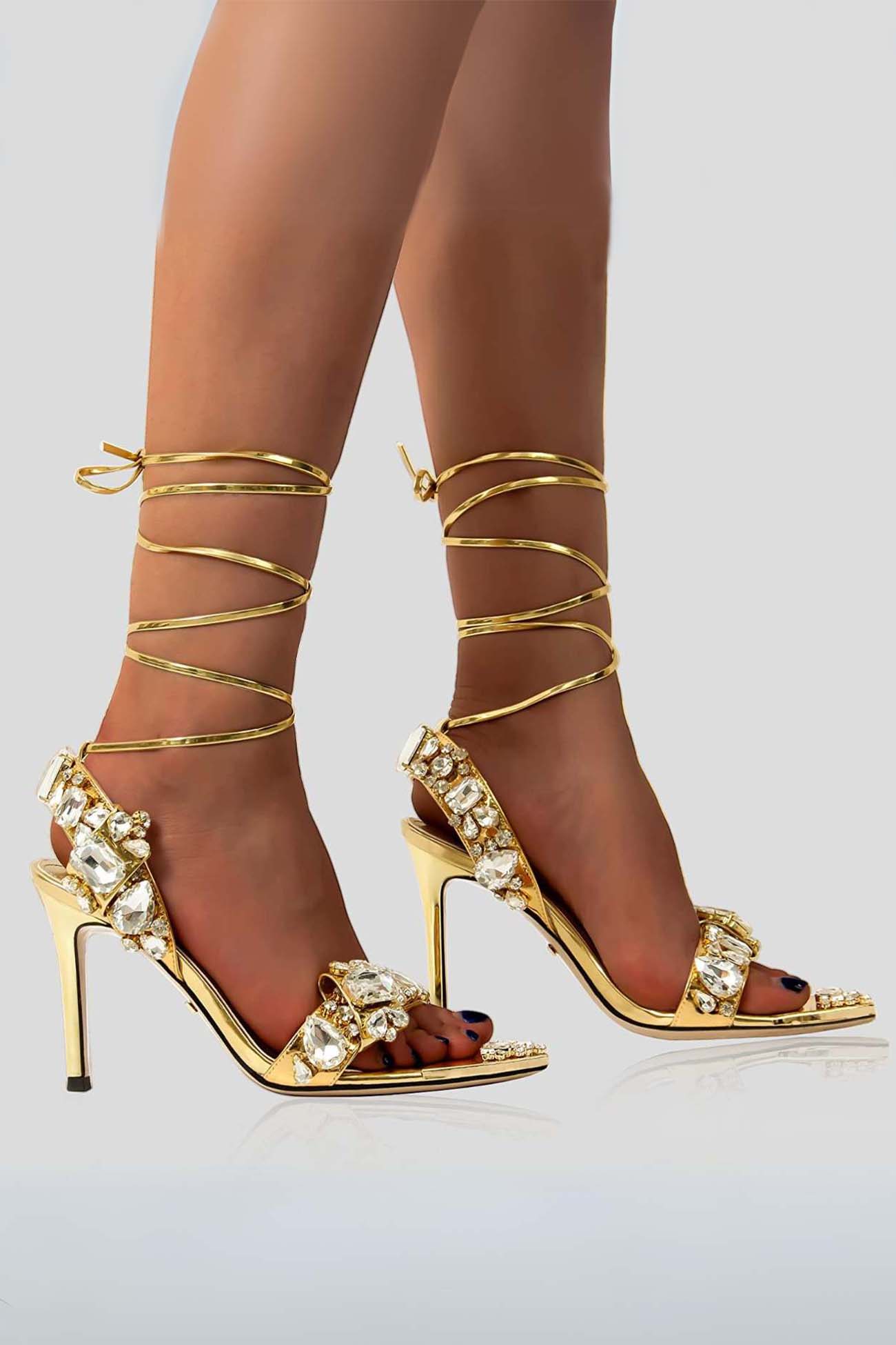 Lace Up Stiletto High Heels