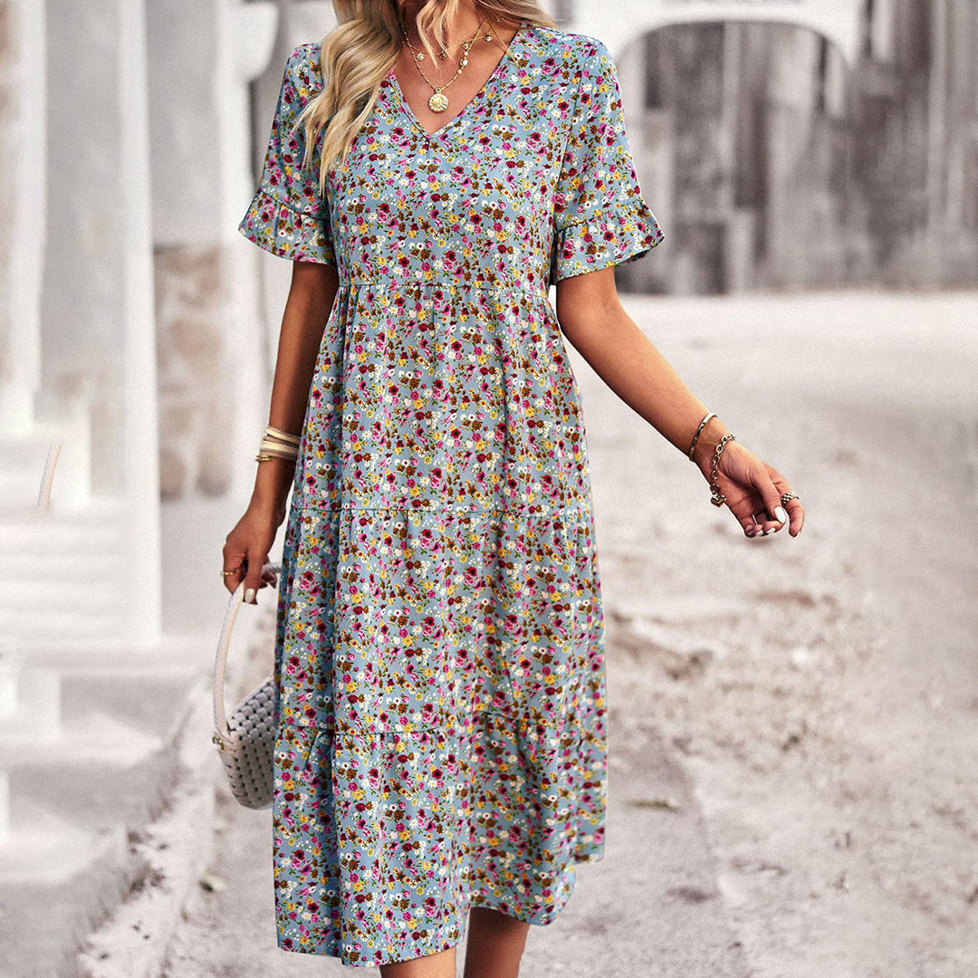 Summer Floral Midi Dress | Ideal for Summer