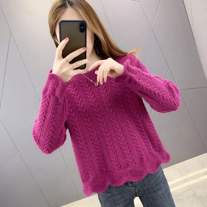 Cozy & Fluffy Knitted Pullover