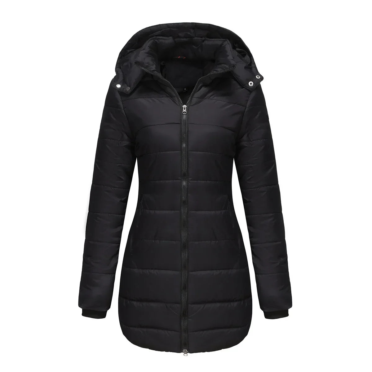 Ivyshape | Women's Long Puffer Quilted Jacket