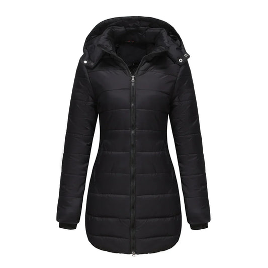 Ivyshape | Women's Long Puffer Quilted Jacket