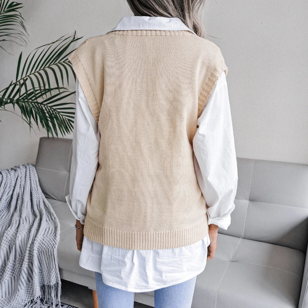 Ivyshape | Knitted Vest Sweater