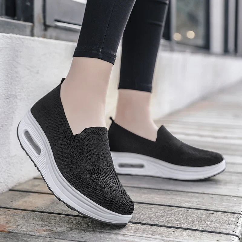 Supportive Air Cushion Platform Mules for Women