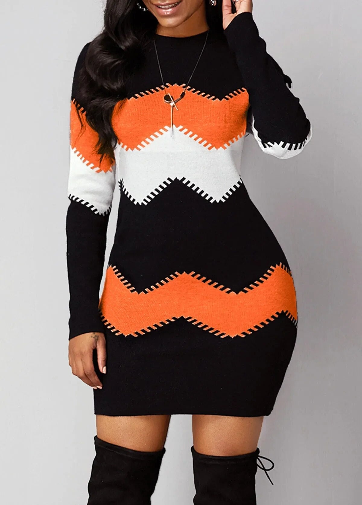 Ivyshape | Women's Long Sleeve Dress