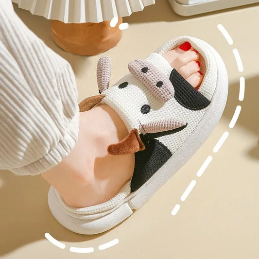 Playful Cartoon Home Slippers for Women