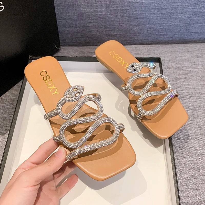 Stylish Bling Flat Sandals for Women