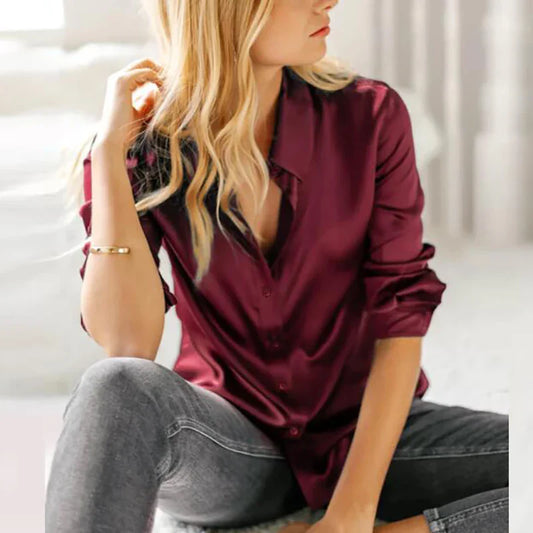 Sleek Satin Blouse for Women