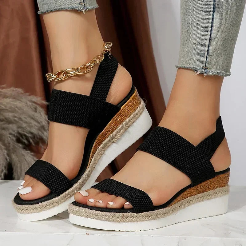 Comfortable Knitted Wedge Sandals for Women