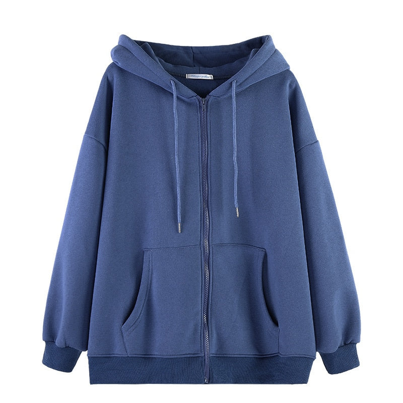 Ivyshape | Oversized Hoodie Jacket for Women