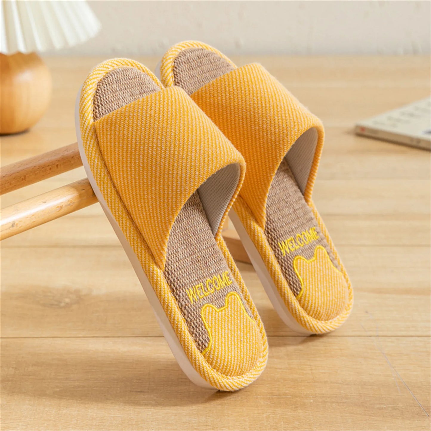 Comfortable Indoor Linen Slippers for Women