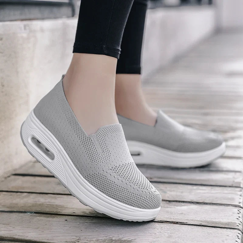 Supportive Air Cushion Platform Mules for Women