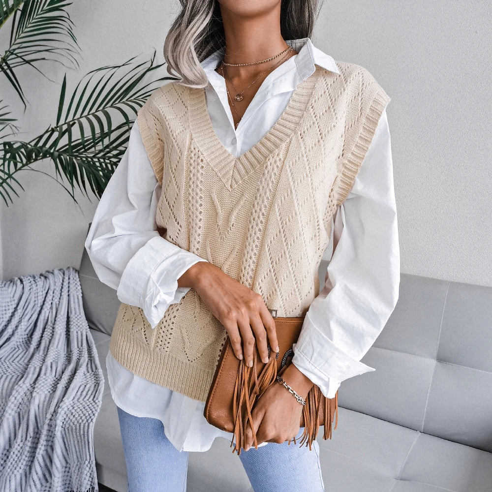 Ivyshape | Knitted Vest Sweater