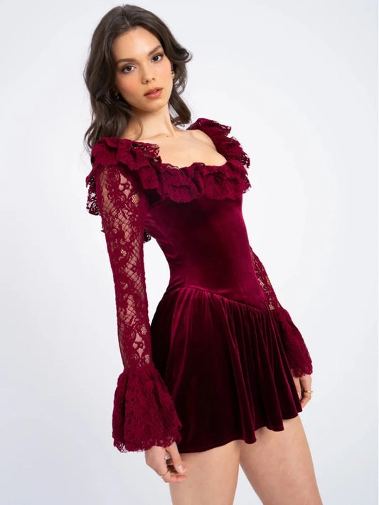 Ivyshape | Romantic Velvet Dress