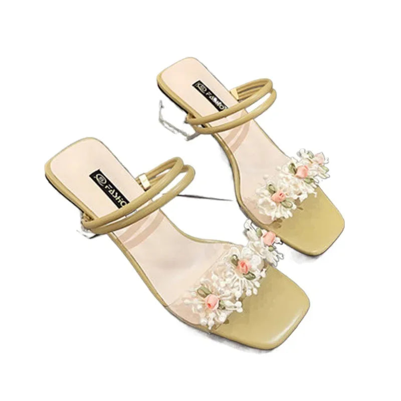 Trendy Crystal High Heel Sandals for Women